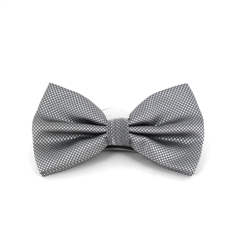 Nœud Papillon uni à carreaux gris clair
