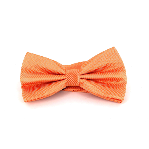 Nœud Papillon uni à carreaux orange clair