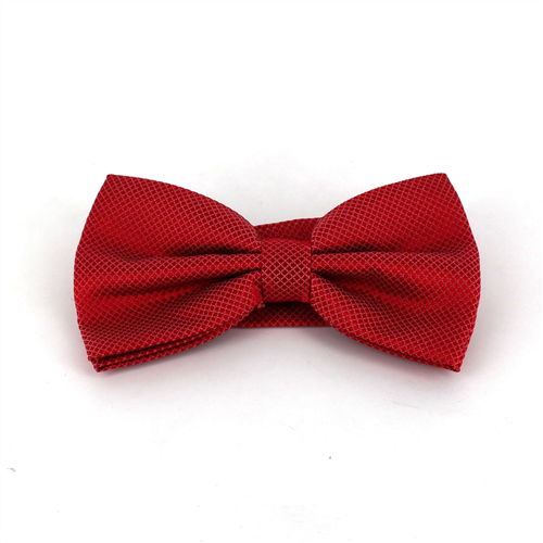 Nœud Papillon Uni Carreaux Rouge Clair