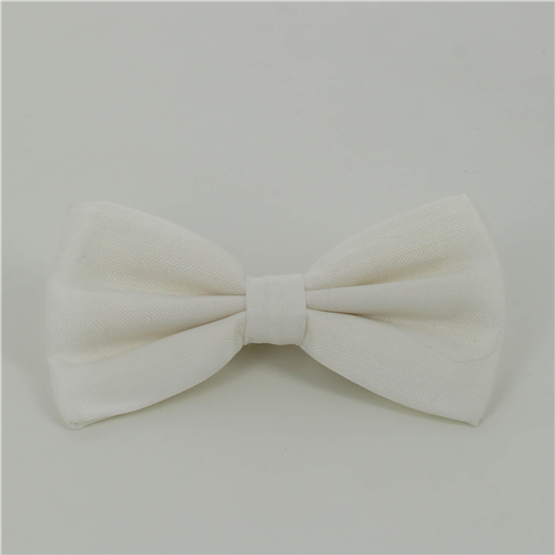 Nœud Papillon Uni en Chevrons Blancs