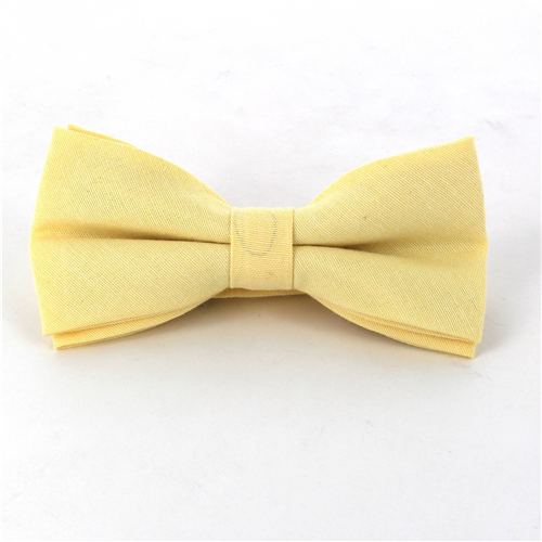 Nœud Papillon uni jaune Oxford