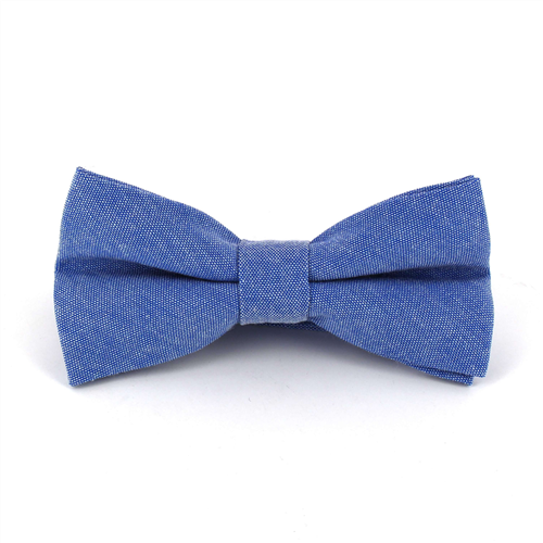 Nœud Papillon uni Oxford Bleu