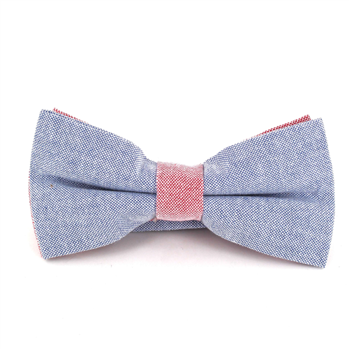 Nœud Papillon uni Oxford Bleu et Rouge
