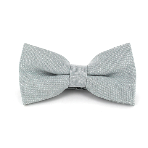 Nœud Papillon uni Oxford Gris