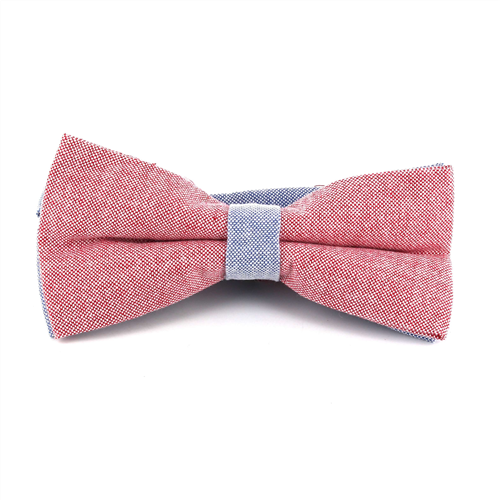 Nœud Papillon uni Oxford Rouge et Bleu