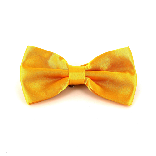 Nœud Papillon en satin jaune uni