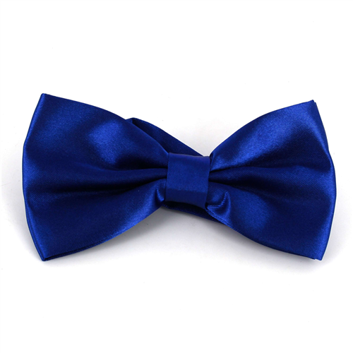 Nœud Papillon en satin bleu uni