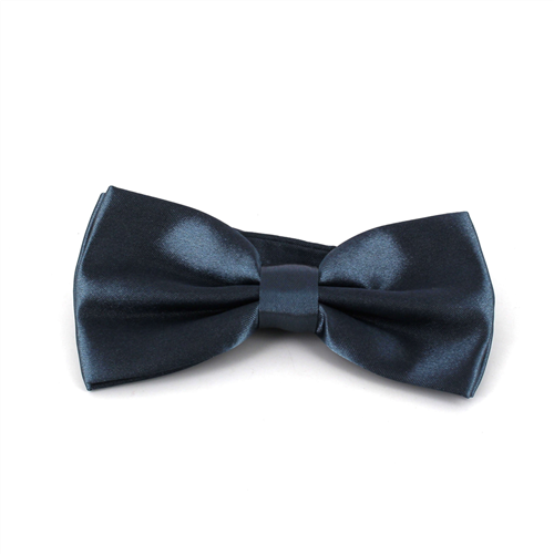 Nœud Papillon en satin bleu indigo uni
