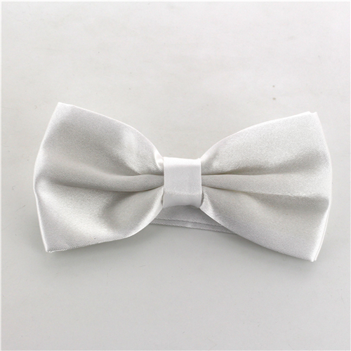 Nœud Papillon en satin blanc uni