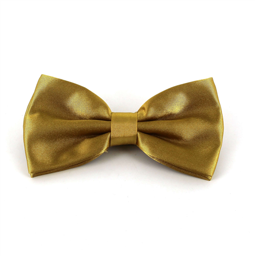 Nœud Papillon en satin doré uni