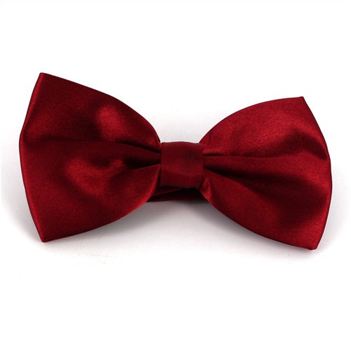 Nœud Papillon en satin grenat uni