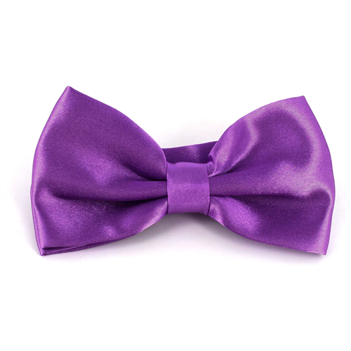 Nœud Papillon en satin violet uni