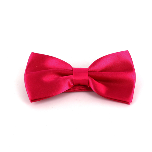 Nœud Papillon en satin magenta uni