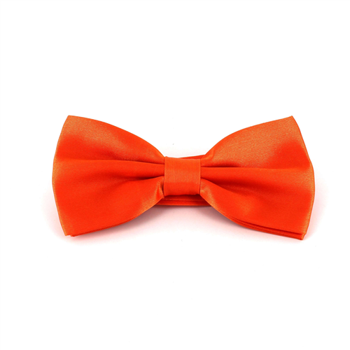 Nœud Papillon uni en satin orange