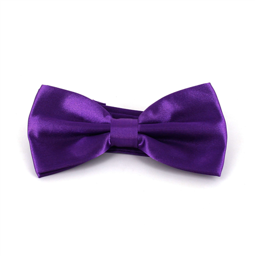 Nœud Papillon en satin violet uni