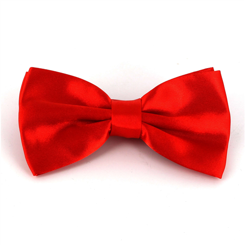 Nœud Papillon en satin rouge clair