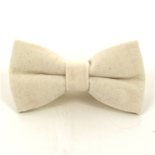 Nœud Papillon en velours blanc uni