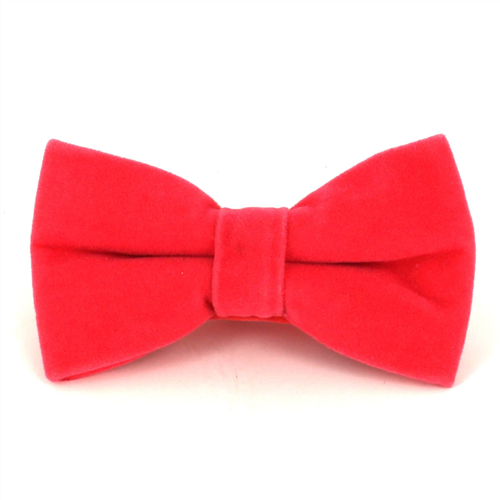 Nœud Papillon en velours corail uni