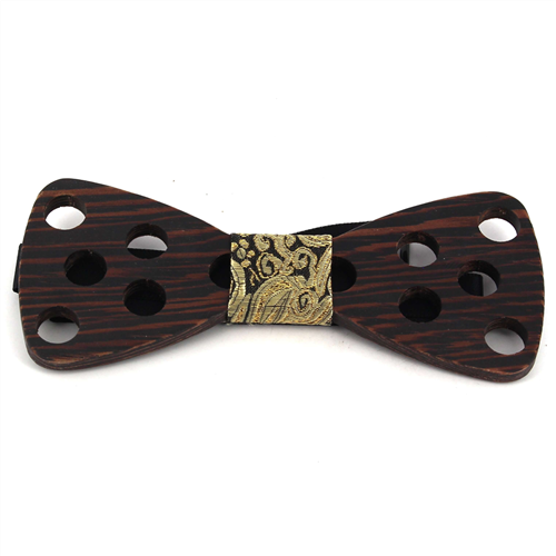 Nœud Papillon en bois avec grands trous