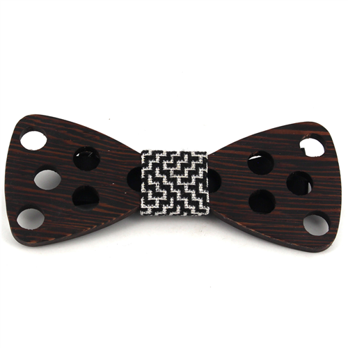 Nœud Papillon en bois avec grands trous