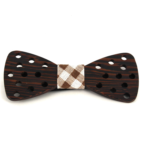 Nœud Papillon en bois petits trous