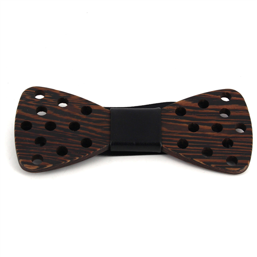 Nœud Papillon en bois avec petits trous