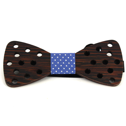 Nœud Papillon en bois avec petits trous