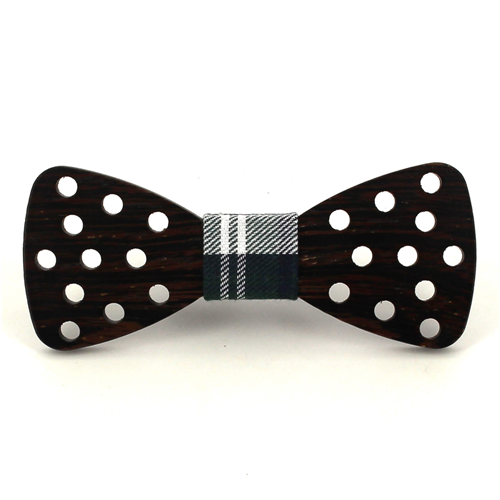 Nœud Papillon en bois avec petits trous