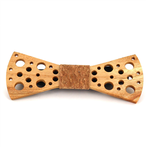 Nœud Papillon en bois petits trous
