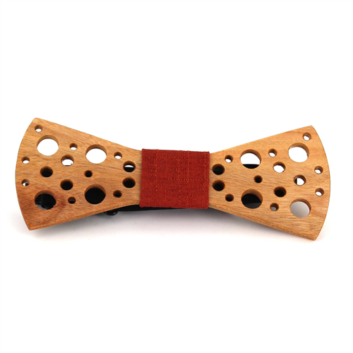 Nœud Papillon en bois avec petits trous