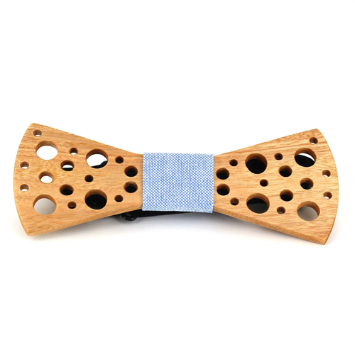 Nœud Papillon en bois avec petits trous