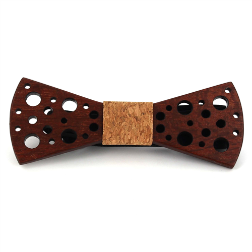 Nœud Papillon en bois petits trous