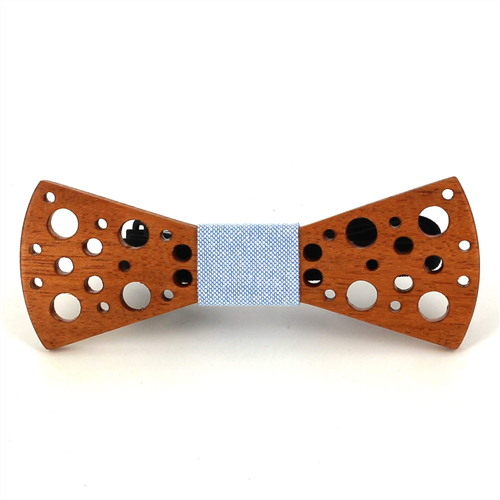 Nœud Papillon en bois avec petits trous