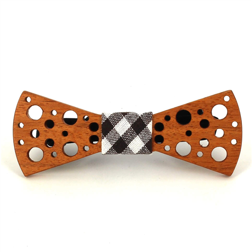 Nœud Papillon en bois petits trous