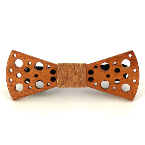 Nœud Papillon en bois avec petits trous