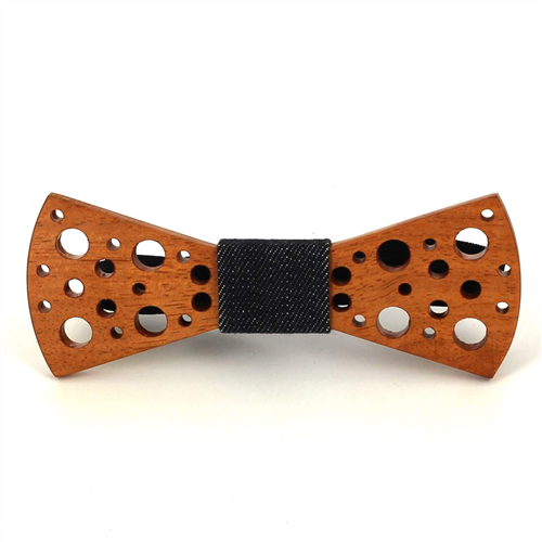 Nœud Papillon en bois avec petits trous