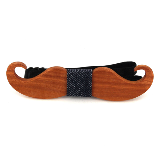Nœud Papillon en bois moustache