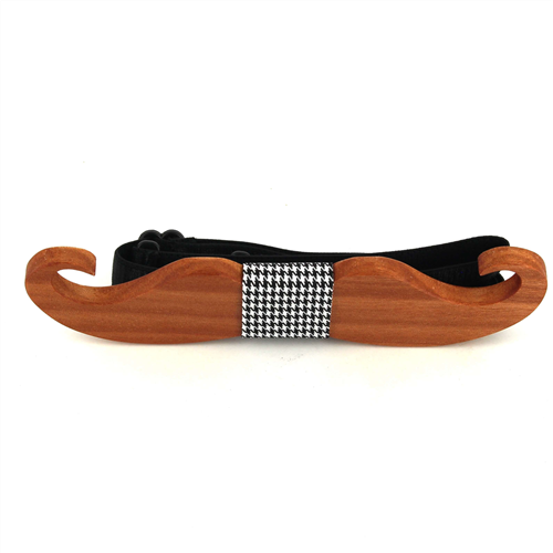 Nœud Papillon en bois moustache