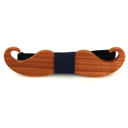 Nœud Papillon en bois moustache
