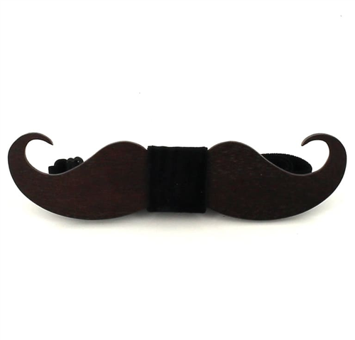 Nœud Papillon en bois moustache
