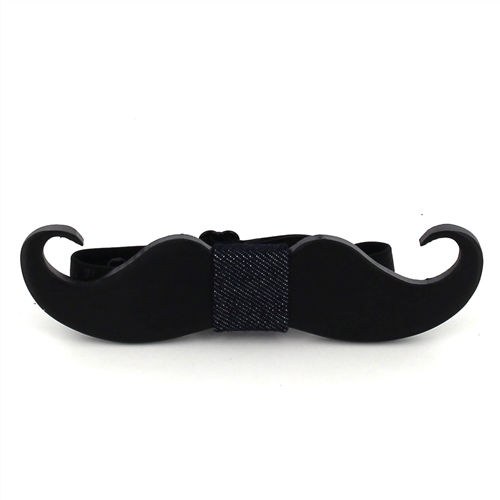 Nœud Papillon en bois moustache