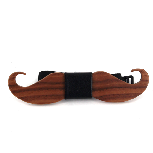 Nœud Papillon en bois moustache