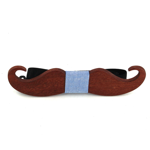 Nœud Papillon en bois moustache