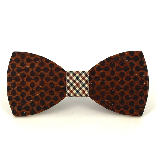 Nœud Papillon en bois à double boule
