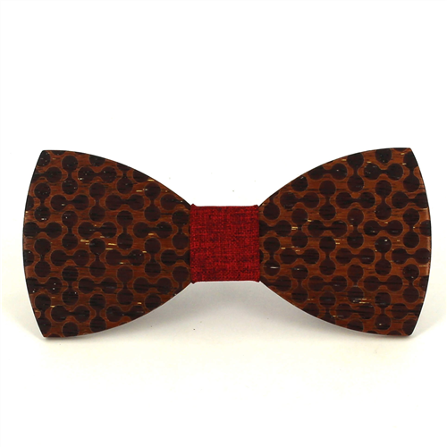 Nœud Papillon en bois à double boule