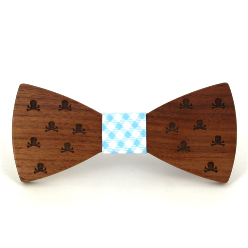 Nœud Papillon en bois crânes