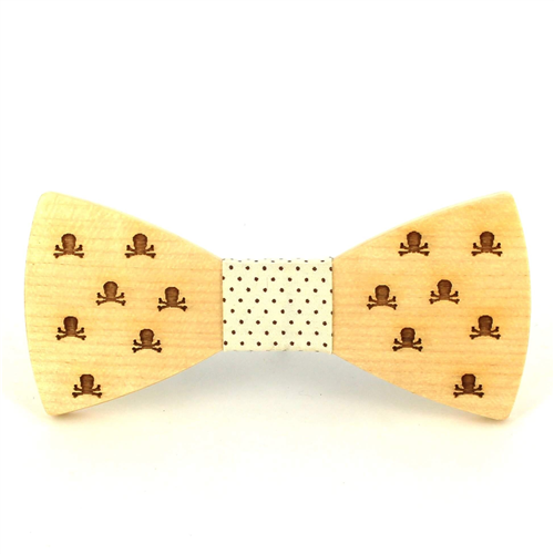 Nœud Papillon en bois crânes