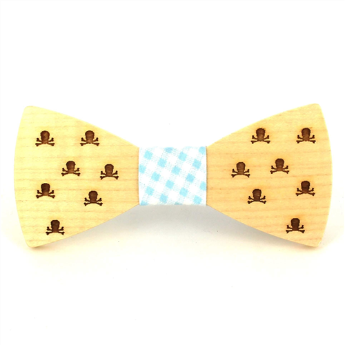 Nœud Papillon en bois crânes