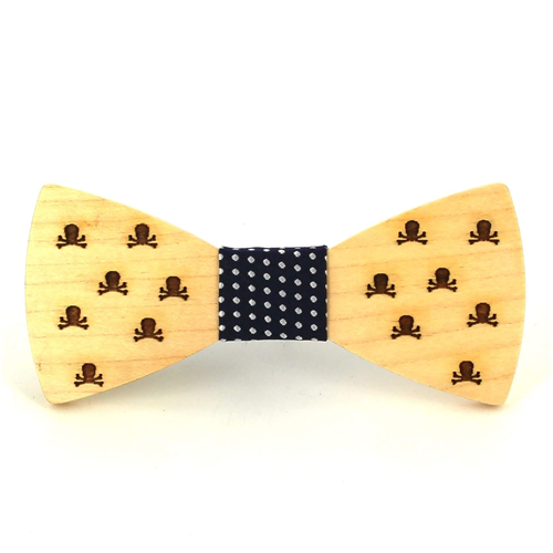 Nœud Papillon en bois crânes