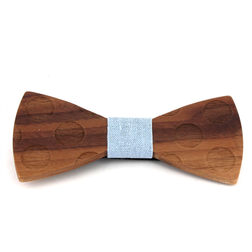 Nœud Papillon en bois cercles